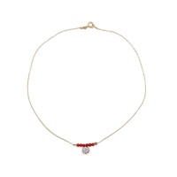 Collier en perle de corail rouge et son pendentif COCORENF006V