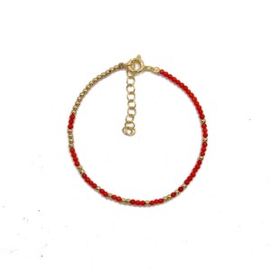 Bracelet perle de corail et vermeil BRCORF0034V