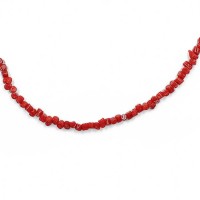 Collier corail rouge pour femme COLCORF0001A
