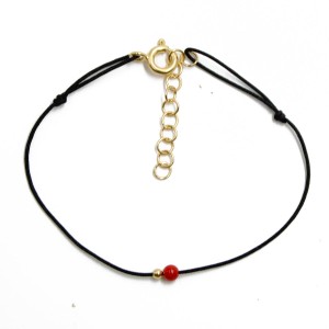 Bracelet petite perle de corail rouge BRCORFT0018VC