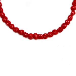 Bracelet en perle de corail rouge véritable irrégulières BRCORF0055A