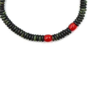 Bracelet en jaspe et corail rouge BRCORH0017A