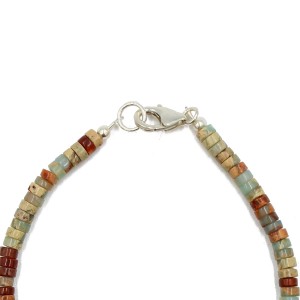 Bracelet en rondelle et son morceau de corail rouge BRCORH0018A