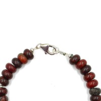 Bracelet en rondelle de perle et corail rouge BRCORH0020A