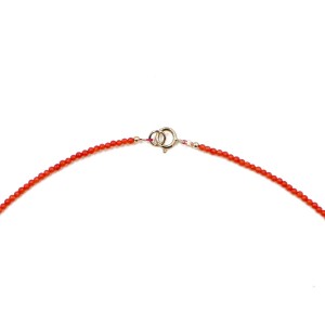 Collier petite perle de corail rouge corse COCORF0059V