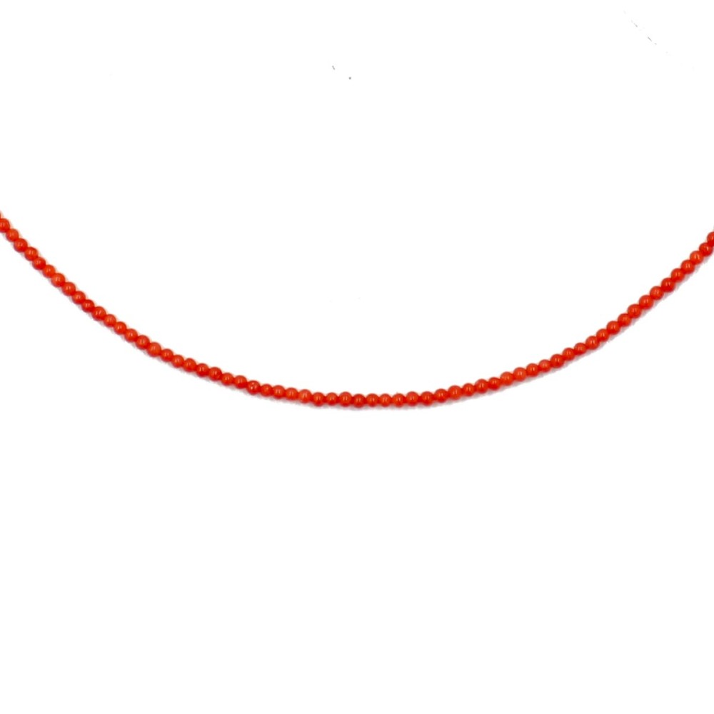 Collier petite perle de corail rouge corse COCORF0059V