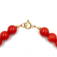 Bracelet exceptionnel en perle de corail rouge véritable BRCORF001O