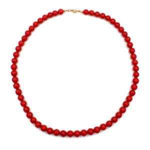 Pièce exceptionnelle de perle de corail rouge véritable COCORF001O