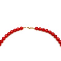 Collier de perles de corail rouge véritable COCORF001O