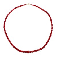 Collier en perle de corail rouge dégradé COCORF003O