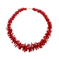 Collier en cupolini de corail rouge véritable COCORF005O