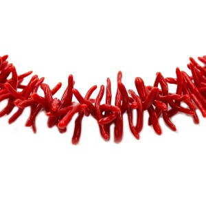Collier en cupolini de corail rouge véritable COCORF005O