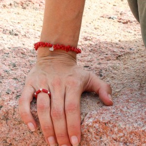 Bracelet en corail rouge BRCORF007A