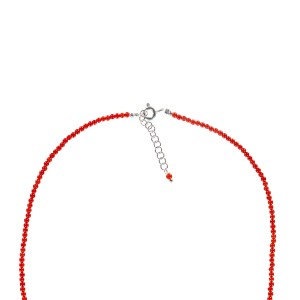 Collier en perle de corail rouge COCORF0069A