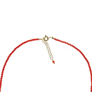 Collier en perle de corail rouge COCORF0077V