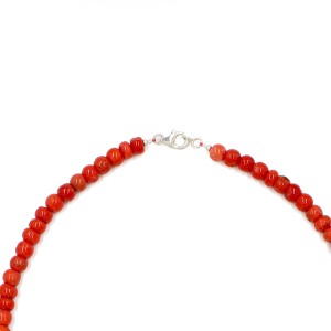 Collier en rondelle de corail rouge de Corse COCORF0084A