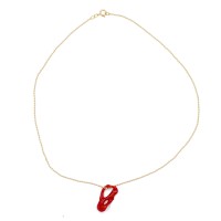 Collier chaine en gold filled et son noeud en corail COCORF0083V