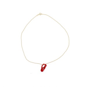 Collier chaine en gold filled et son noeud en corail COCORF0083V