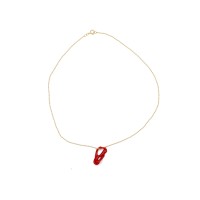 Collier chaine en gold filled et son noeud en corail COCORF0083V