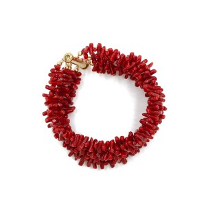 Bracelet multitours en corail brut BRCORF0072V