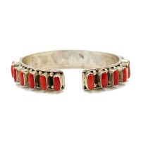 Bracelet en cabochon de corail BRCORF0075A