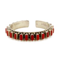 Bracelet en cabochon de corail BRCORF0075A