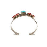 Bracelet en corail et turquoise BRCORF0077A