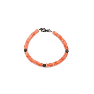 Bracelet en rondelle de corail rose BRCORH0024AR