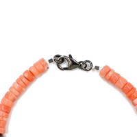 Bracelet en rondelle de corail rose BRCORH0024AR