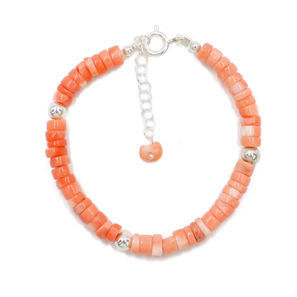 Bracelet en corail rose BRCORF0080A