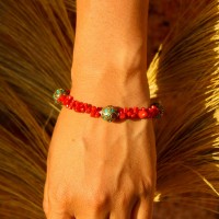 Bracelet en corail rouge BRCORF009A