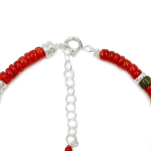 Bracelet en rondelle de corail et pierre fine BRCORENF0018A