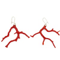 Boucles d'oreilles branche corail corse BOCORF0035V