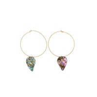 Boucles d'oreilles en nacre bleue BONACF0029V