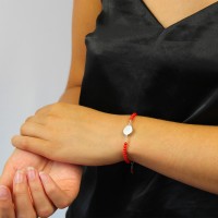 Bracelet en corail et œil de Ste Lucie BRCORF0028A