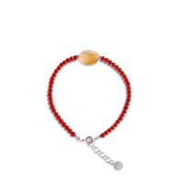 Bracelet en perles de corail et cornaline pour femme BRCORF0014A
