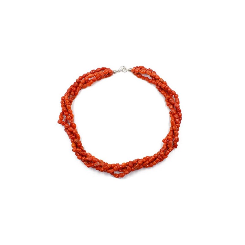 Collier en corail rouge  COCORF005A