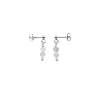 Boucles d'oreilles et cœurs en nacre BONACENF0010A