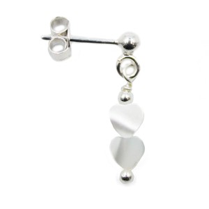 Boucles d'oreilles et cœurs en nacre BONACENF0010A