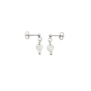 Boucles d'oreilles petit cœur en nacre BONACENF005A