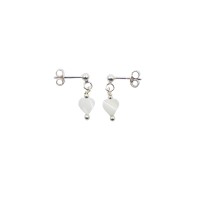 Boucles d'oreilles petit cœur en nacre BONACENF005A