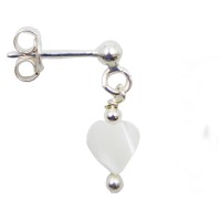 Boucles d'oreilles petit cœur en nacre BONACENF005A