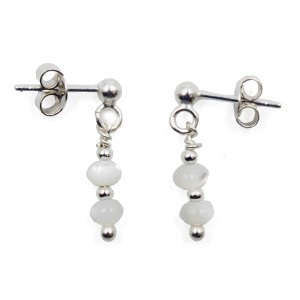 Boucles d'oreilles nacre blanche BONACENF001A