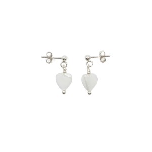 Boucles d'oreilles cœur en nacre BONACENF003A