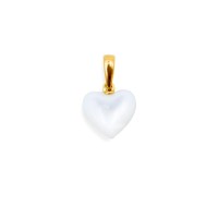 Coeur en nacre blanc et or PDNACF004O