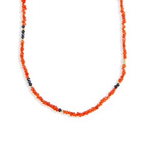 Bracelet ou collier en corail et saphir BRCORF0086V