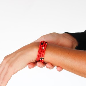 Bracelet ou collier en corail et saphir BRCORF0086V