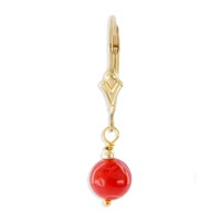 Boucles d'oreilles et perle en corail BOCORENF0010V