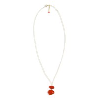 Collier long e ses morceaux de corail véritable brut COCORF0086V