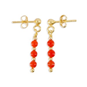 Boucles d'oreilles perles de corail BOCORENF001V